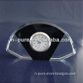Souvenir Crystal Table Clock in Fan Shape